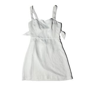 Aritzia Wilfred Aperature Tie-Back Dress Ivory Cream Sz 10 Cocktail